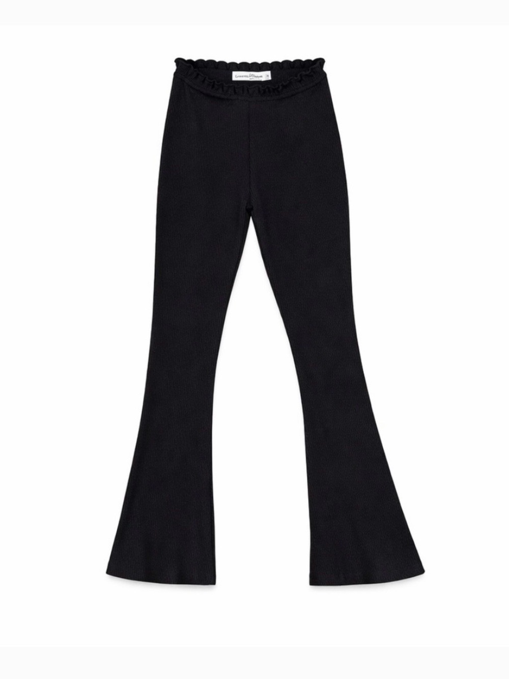 The Line by K Black Ruffle-Edge Long Sleeve Crop Top and Pants - Picture 4 of 5